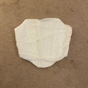 Elegant White Strapless Corset Top